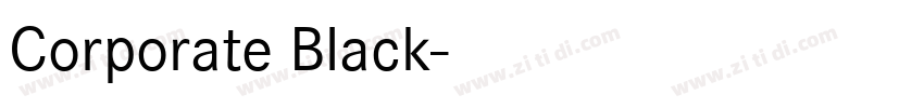 Corporate Black字体转换